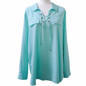 Calvin Klein long sleeve turquoise XL